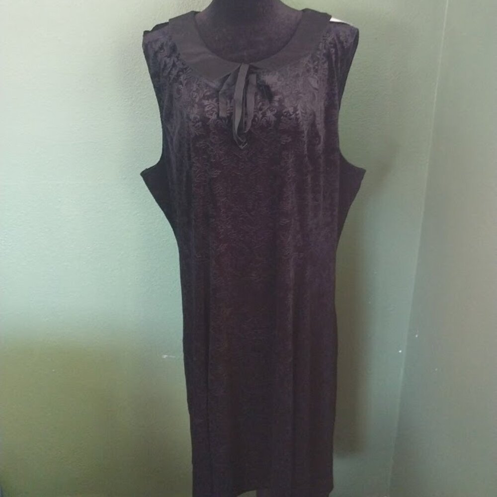 24 Collared Black Disney Villainess Dress Sleeveless